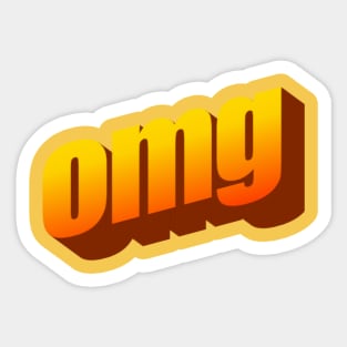 oh my word art Sticker